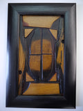 Black Framed Mosaic Wood Art
