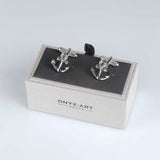 Silver Anchor Cufflinks